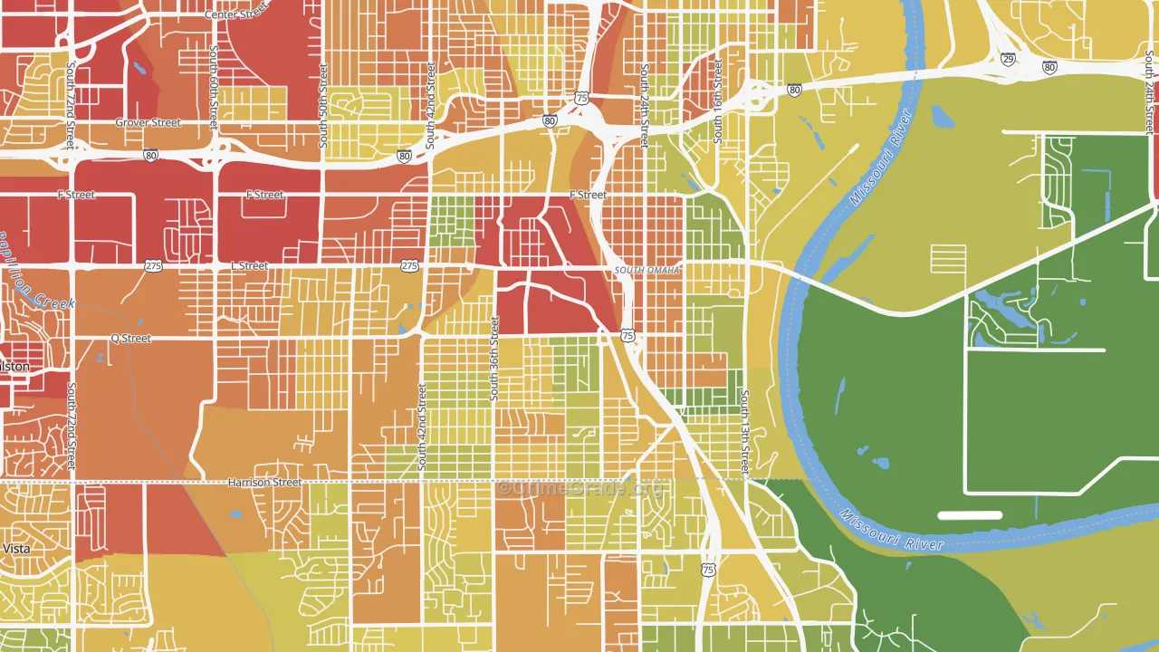 68107, NE Map of Drug-Related Crime Rates