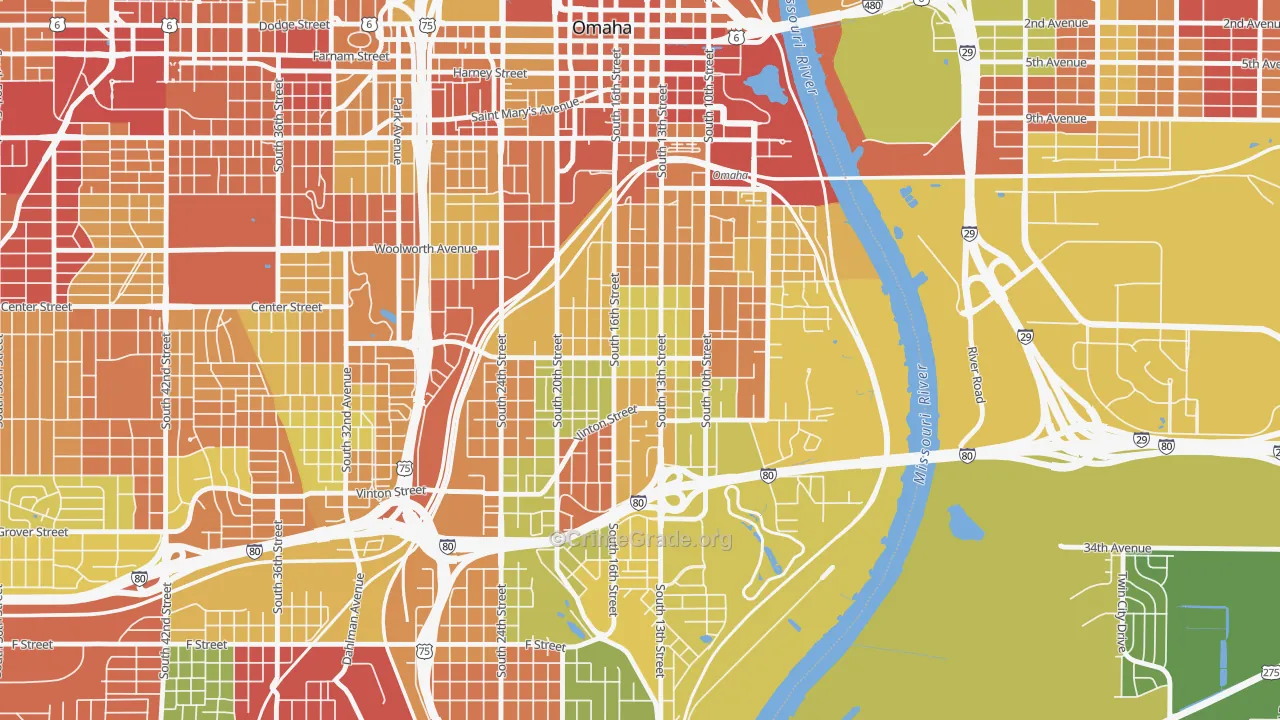 68108, NE Map of Drug-Related Crime Rates