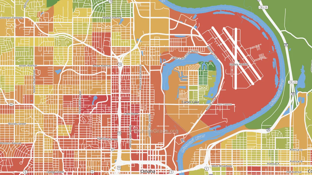 68110, NE Map of Drug-Related Crime Rates