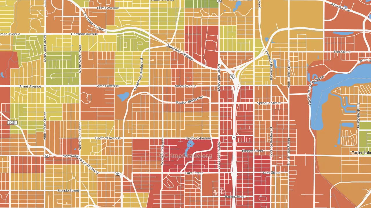 68111, NE Map of Drug-Related Crime Rates