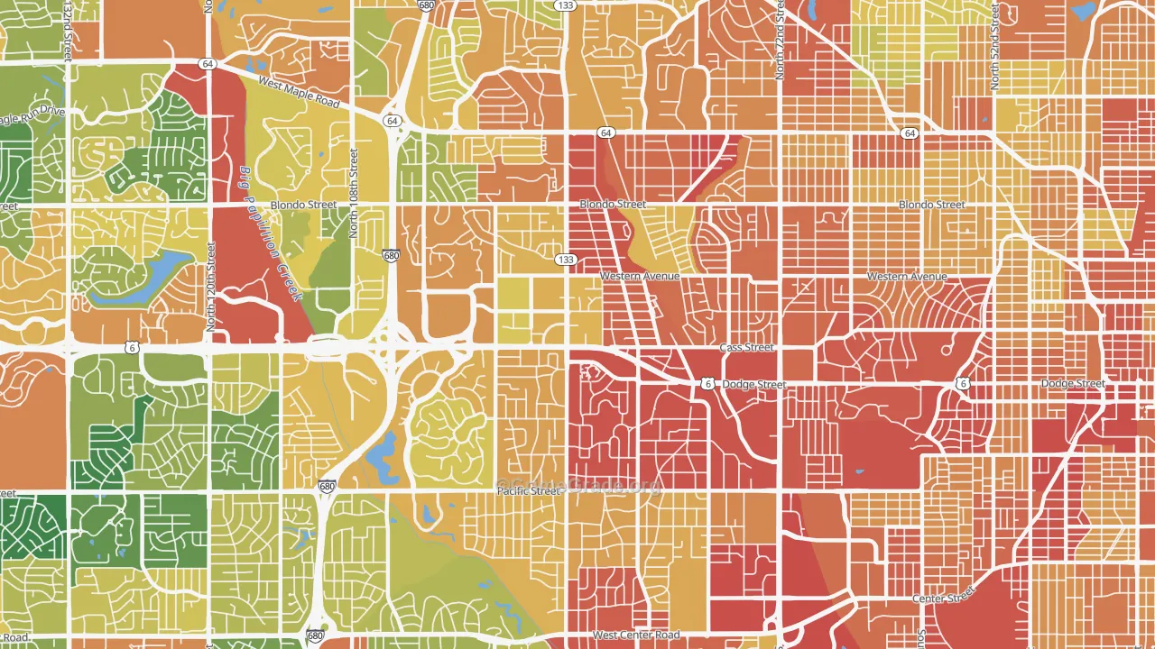 68114, NE Map of Drug-Related Crime Rates