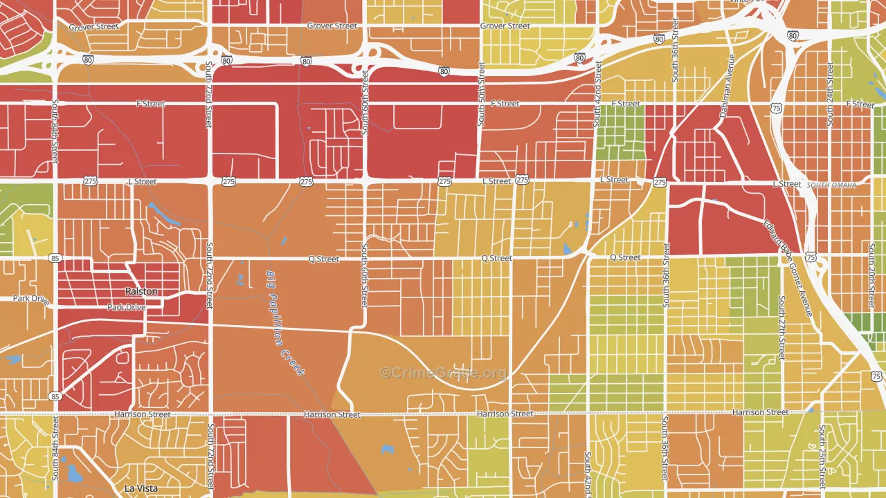68117, NE Map of Drug-Related Crime Rates