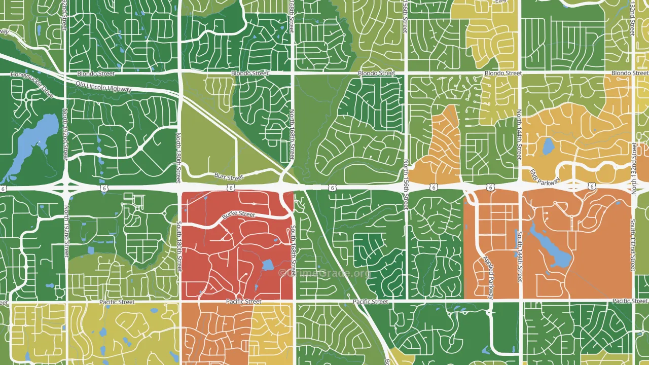 68118, NE Map of Drug-Related Crime Rates