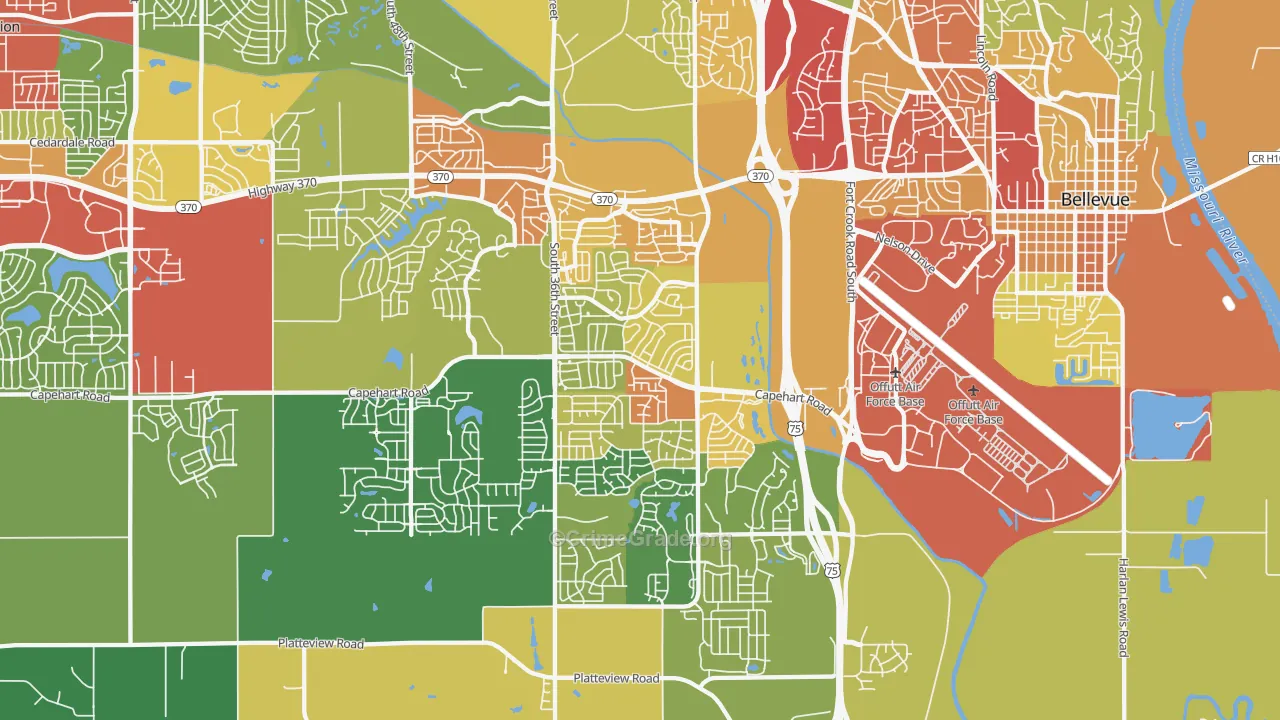 68123, NE Map of Drug-Related Crime Rates