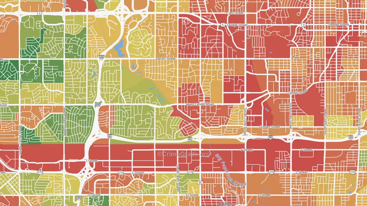 68124, NE Map of Drug-Related Crime Rates