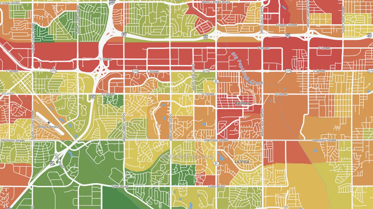 68127, NE Map of Drug-Related Crime Rates