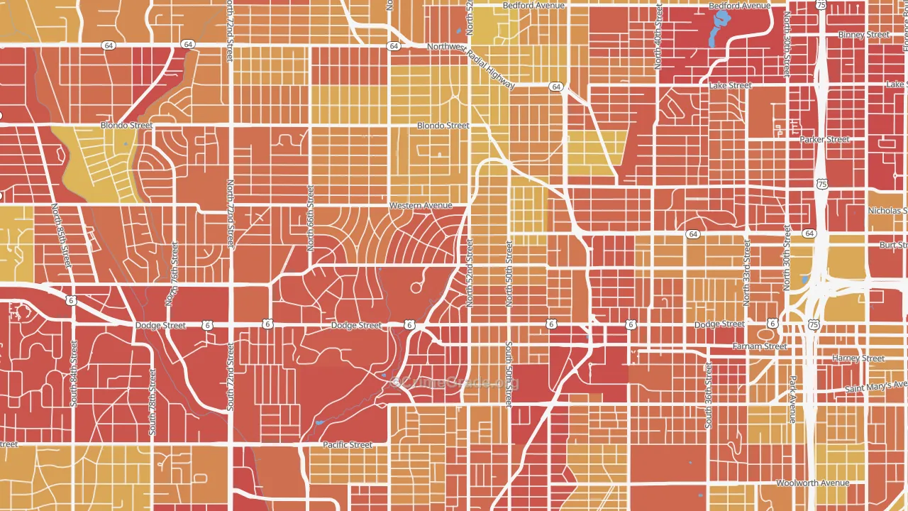68132, NE Map of Drug-Related Crime Rates