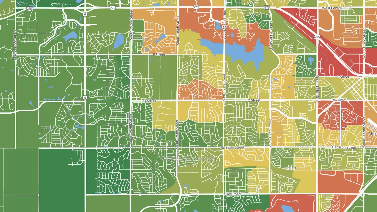 68135, NE Map of Drug-Related Crime Rates