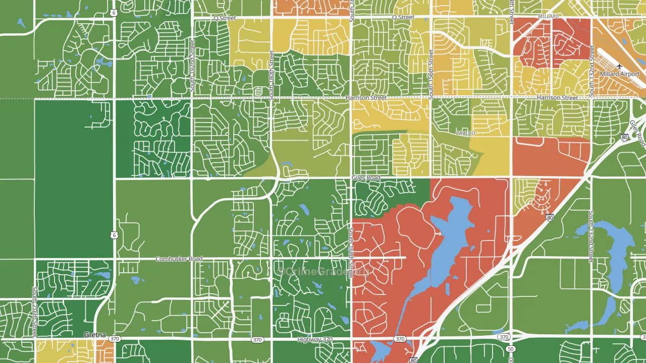 68136, NE Map of Drug-Related Crime Rates