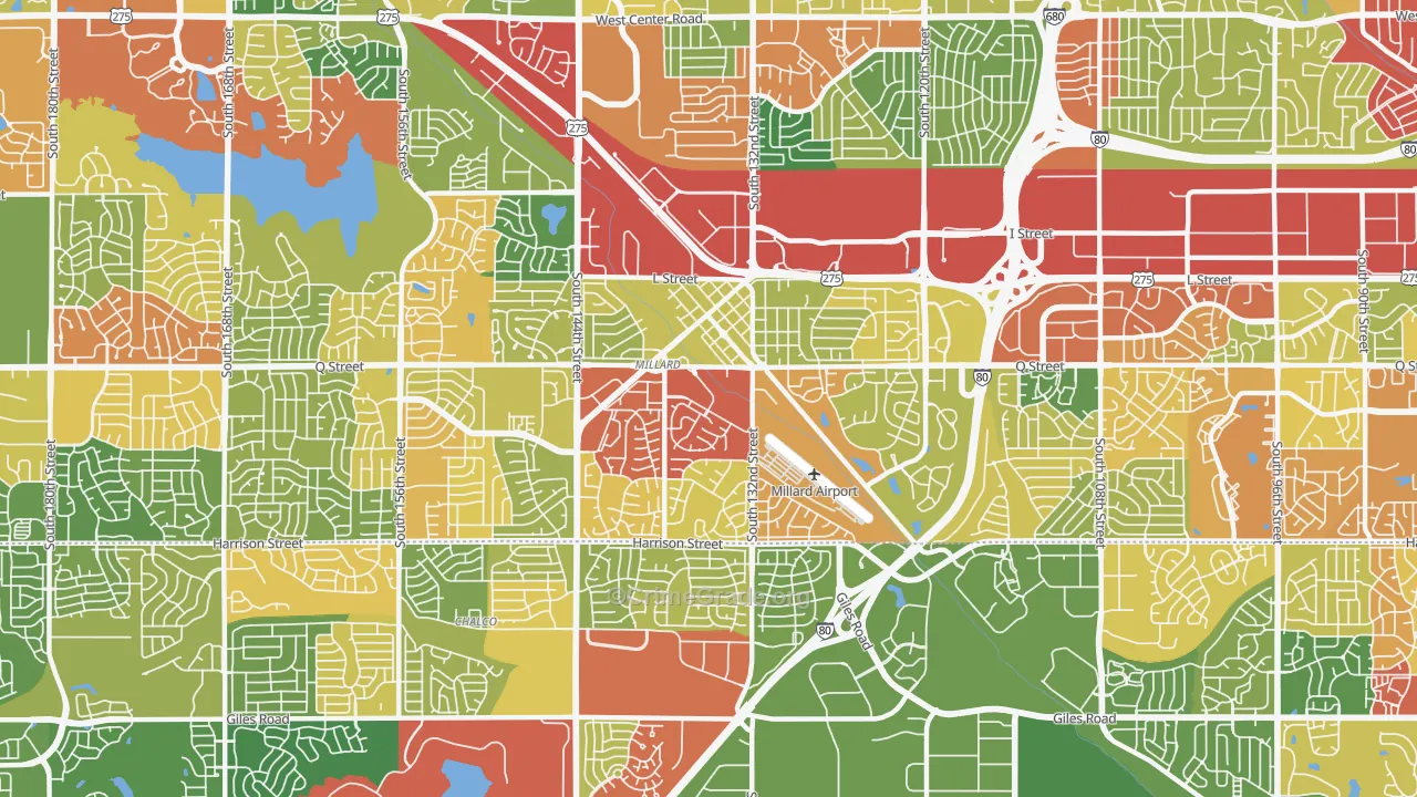 68137, NE Map of Drug-Related Crime Rates