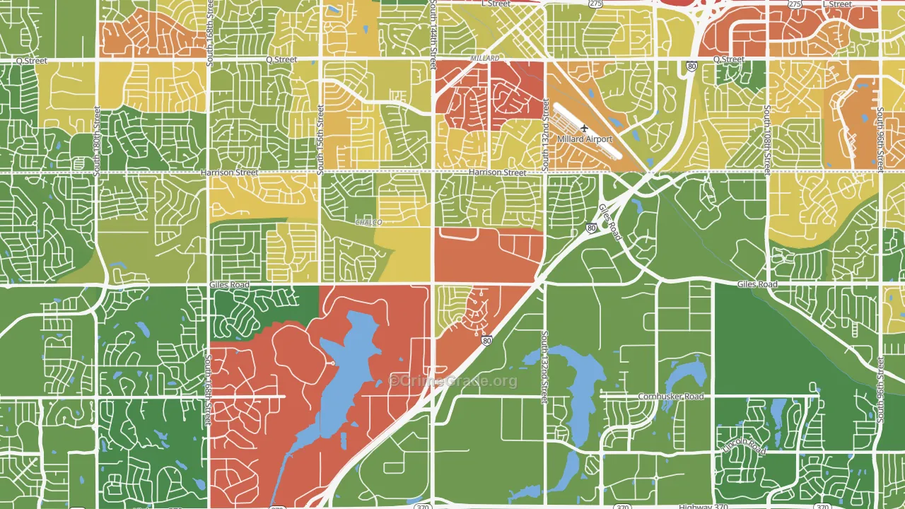 68138, NE Map of Drug-Related Crime Rates