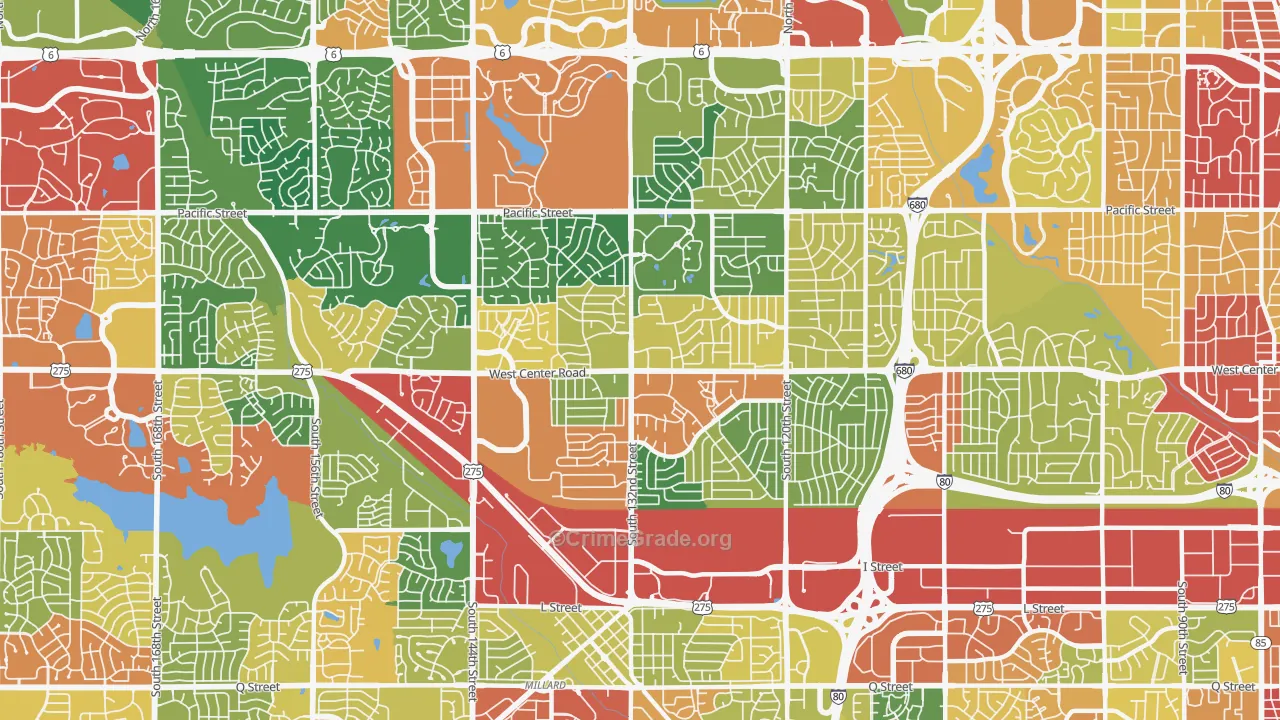 68144, NE Map of Drug-Related Crime Rates
