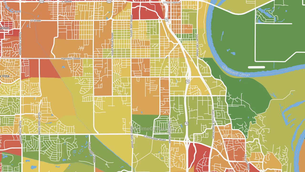 68147, NE Map of Drug-Related Crime Rates
