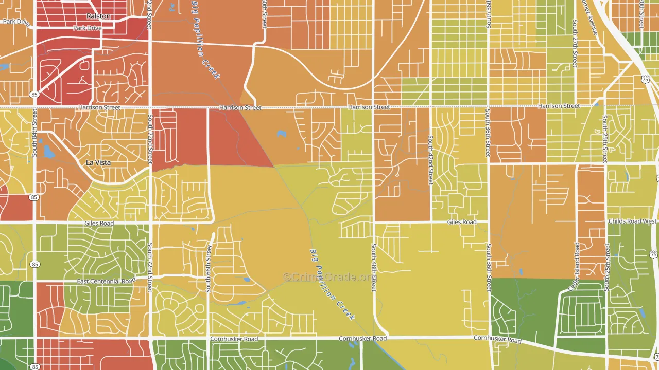 68157, NE Map of Drug-Related Crime Rates