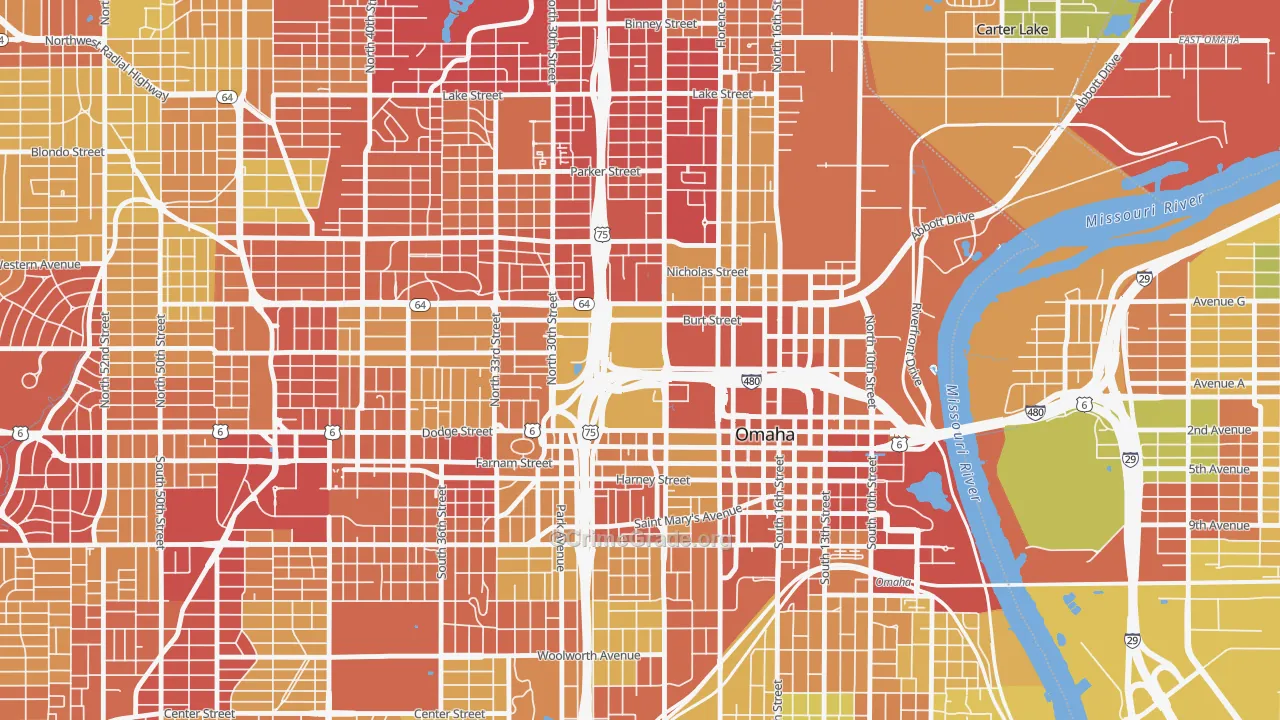 68178, NE Map of Drug-Related Crime Rates