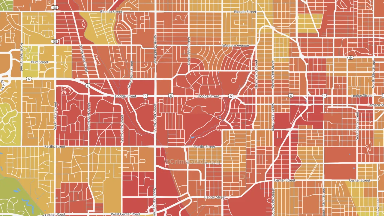 68182, NE Map of Drug-Related Crime Rates
