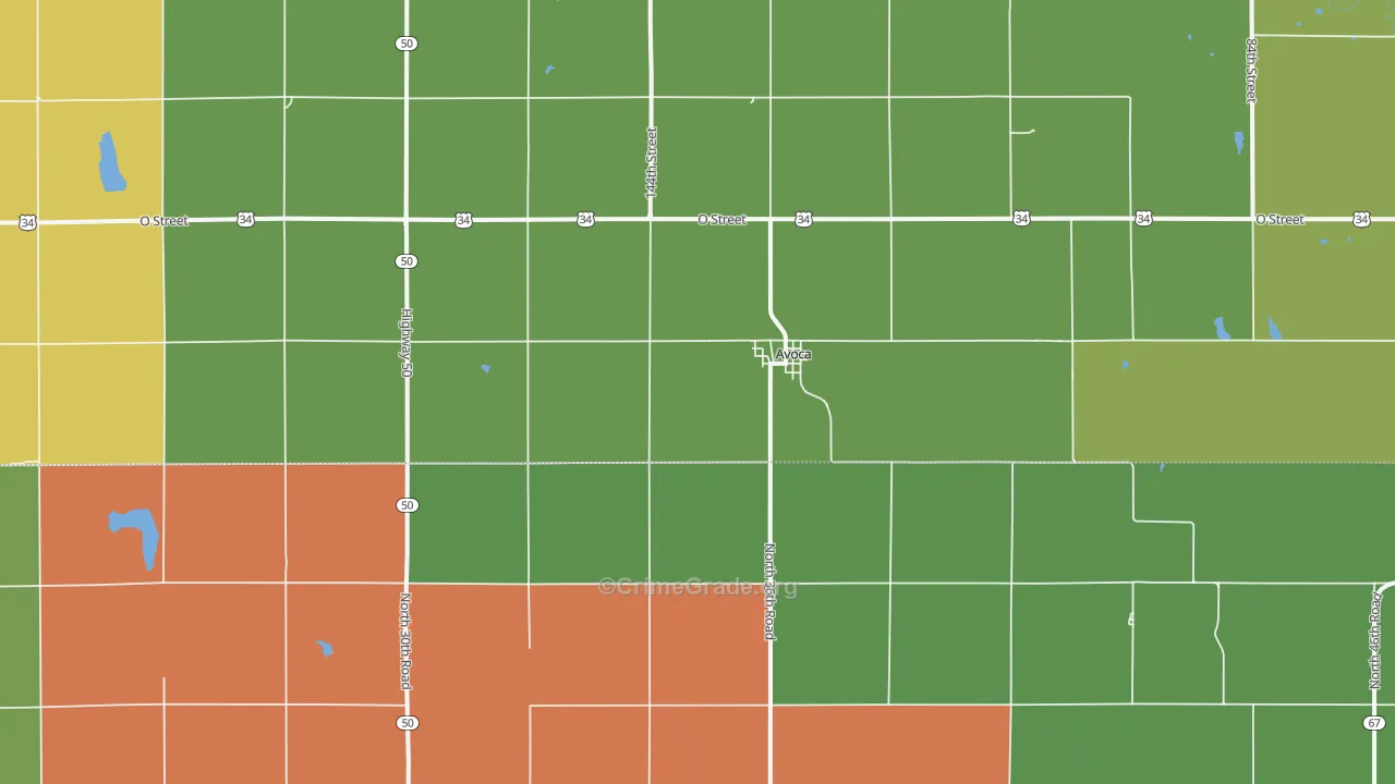 68307, NE Map of Drug-Related Crime Rates
