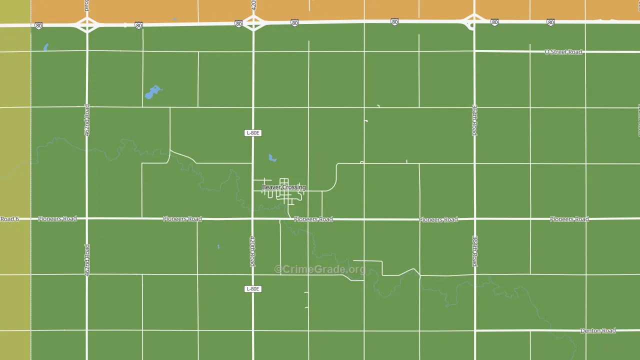 68313, NE Map of Drug-Related Crime Rates