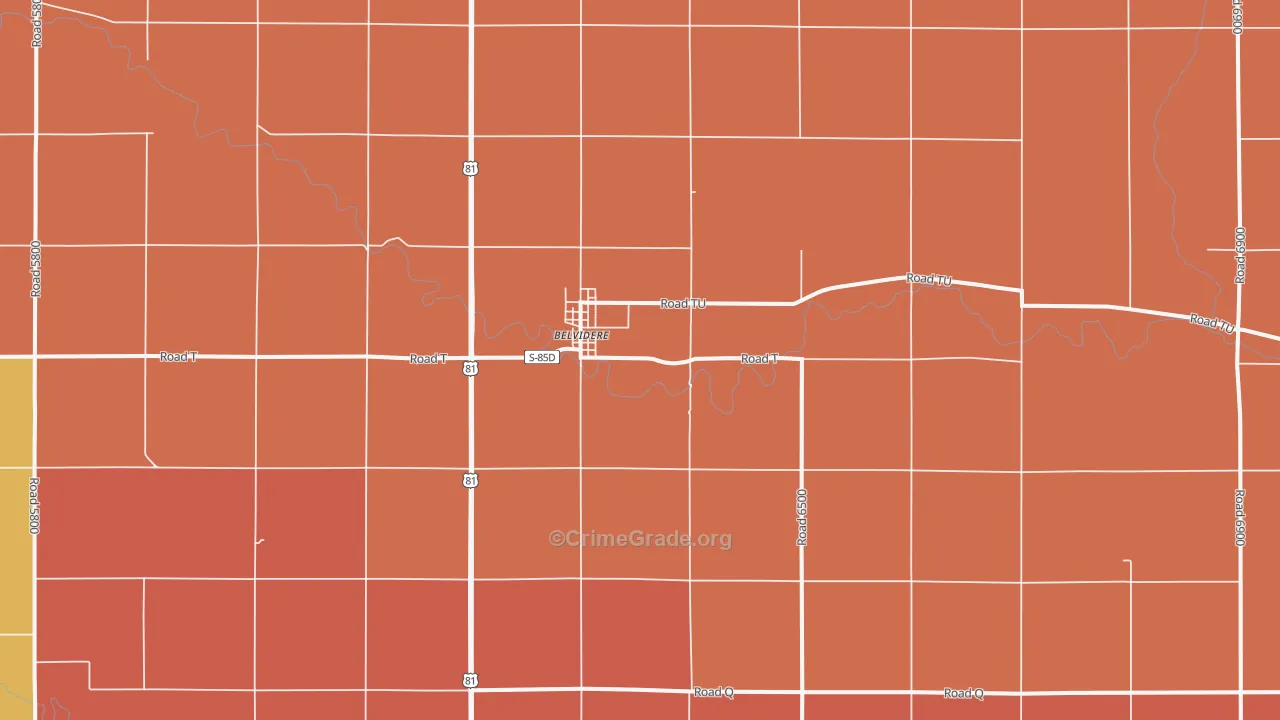 68315, NE Map of Drug-Related Crime Rates