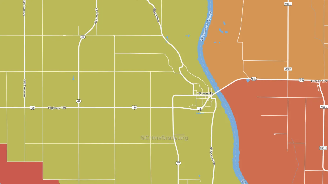 68321, NE Map of Drug-Related Crime Rates