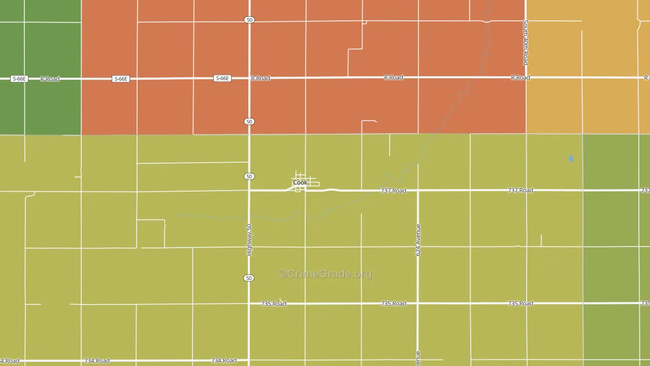 68329, NE Map of Drug-Related Crime Rates