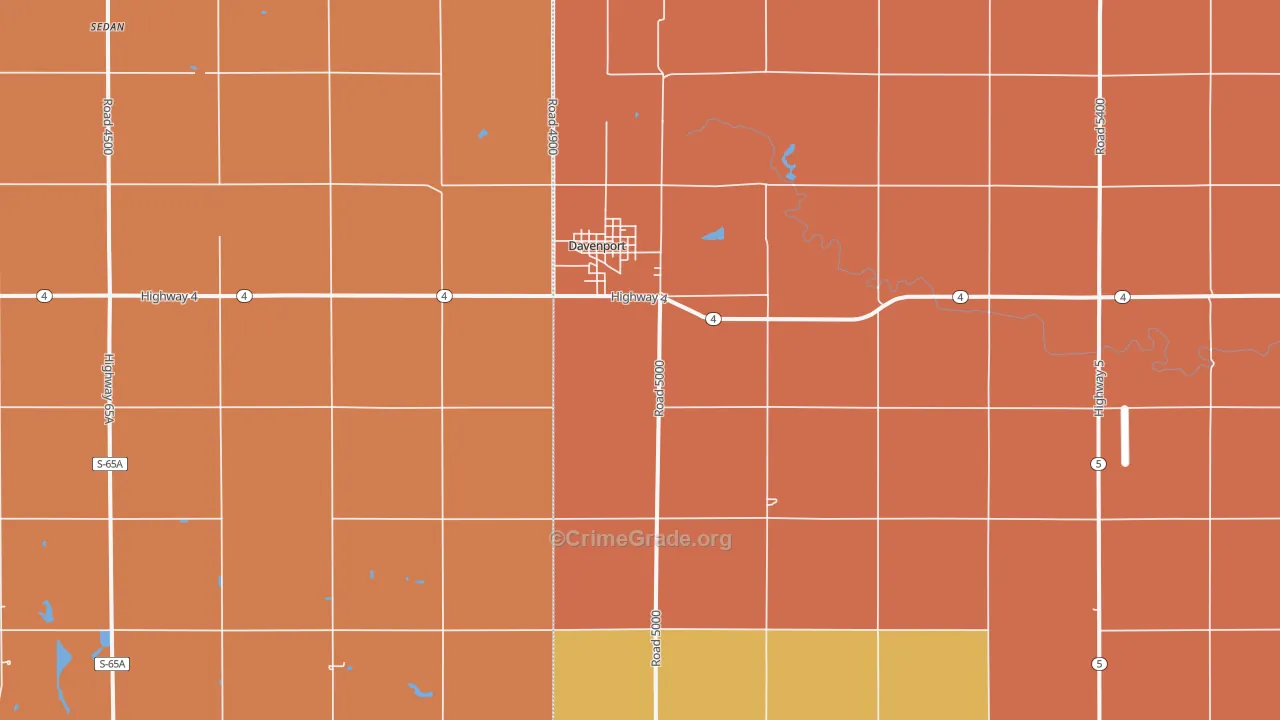 68335, NE Map of Drug-Related Crime Rates