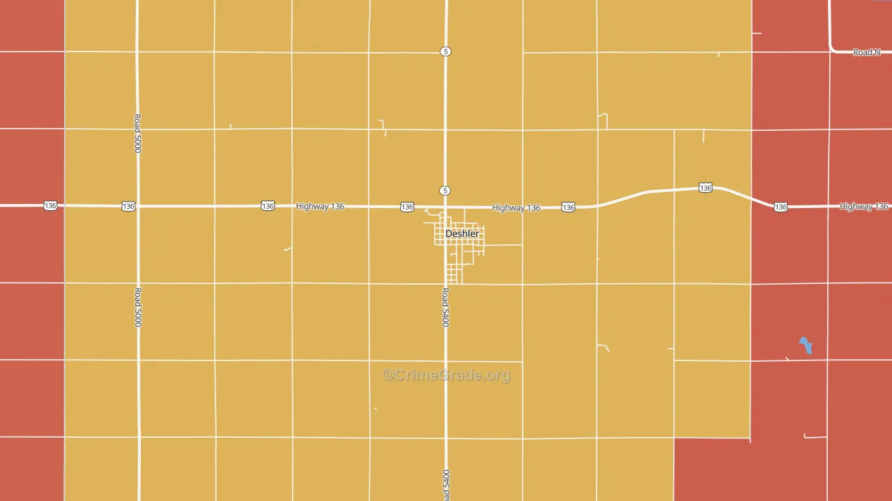 68340, NE Map of Drug-Related Crime Rates