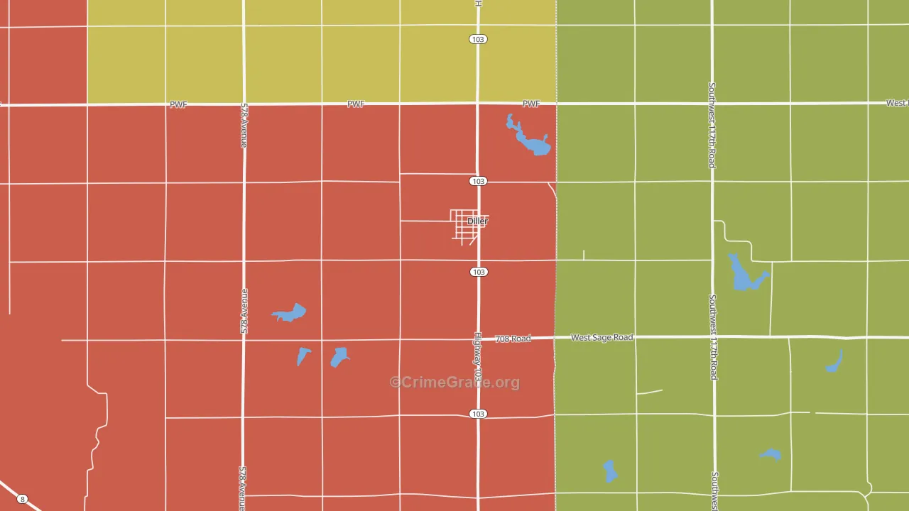 68342, NE Map of Drug-Related Crime Rates