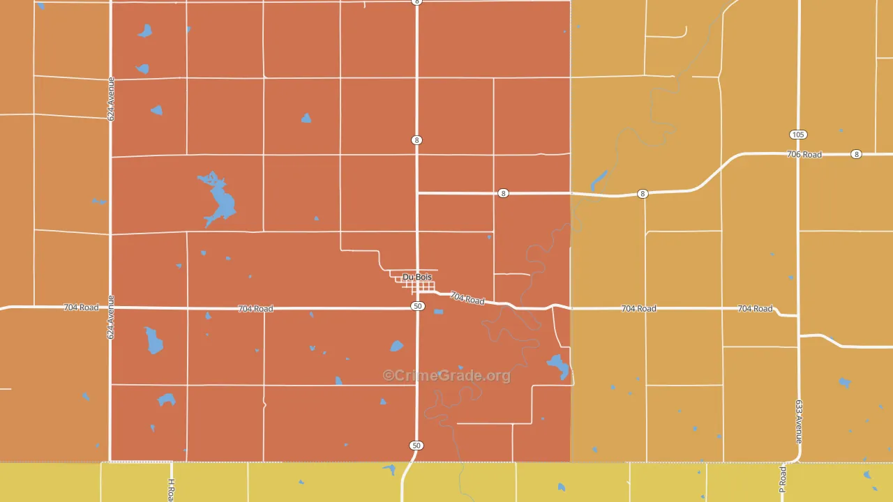 68345, NE Map of Drug-Related Crime Rates