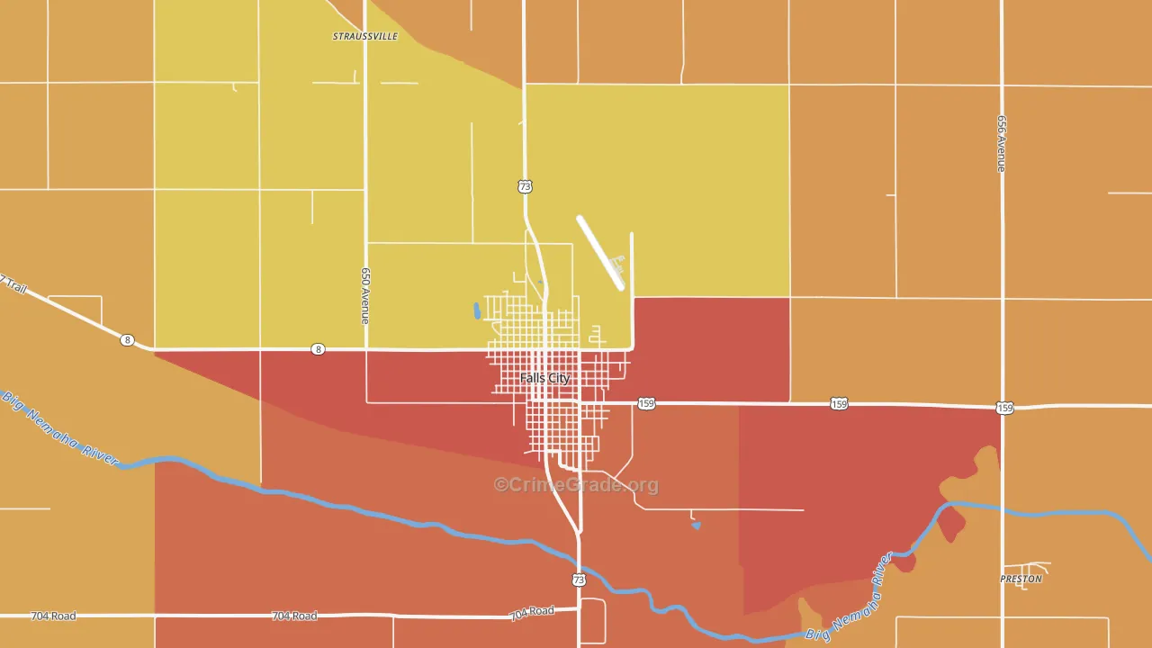 68355, NE Map of Drug-Related Crime Rates