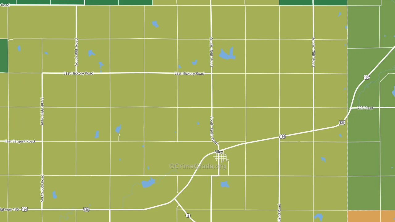 68357, NE Map of Drug-Related Crime Rates
