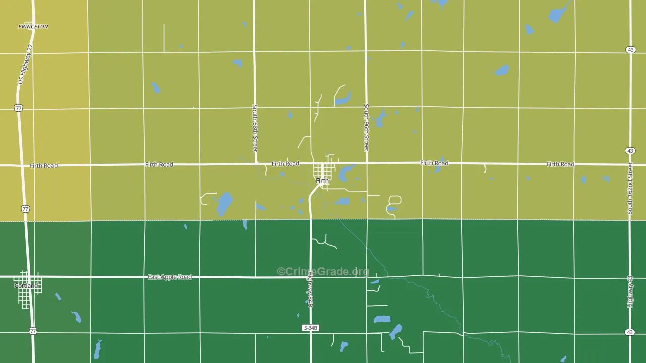 68358, NE Map of Drug-Related Crime Rates