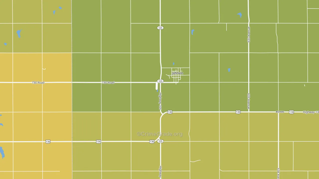 68378, NE Map of Drug-Related Crime Rates