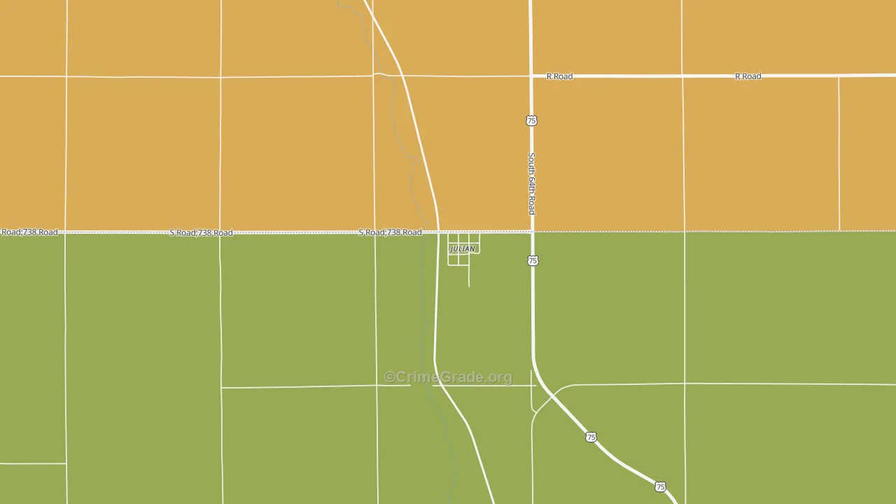 68379, NE Map of Drug-Related Crime Rates