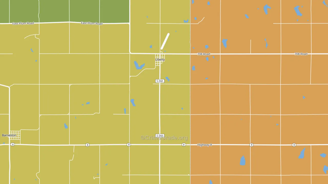 68381, NE Map of Drug-Related Crime Rates