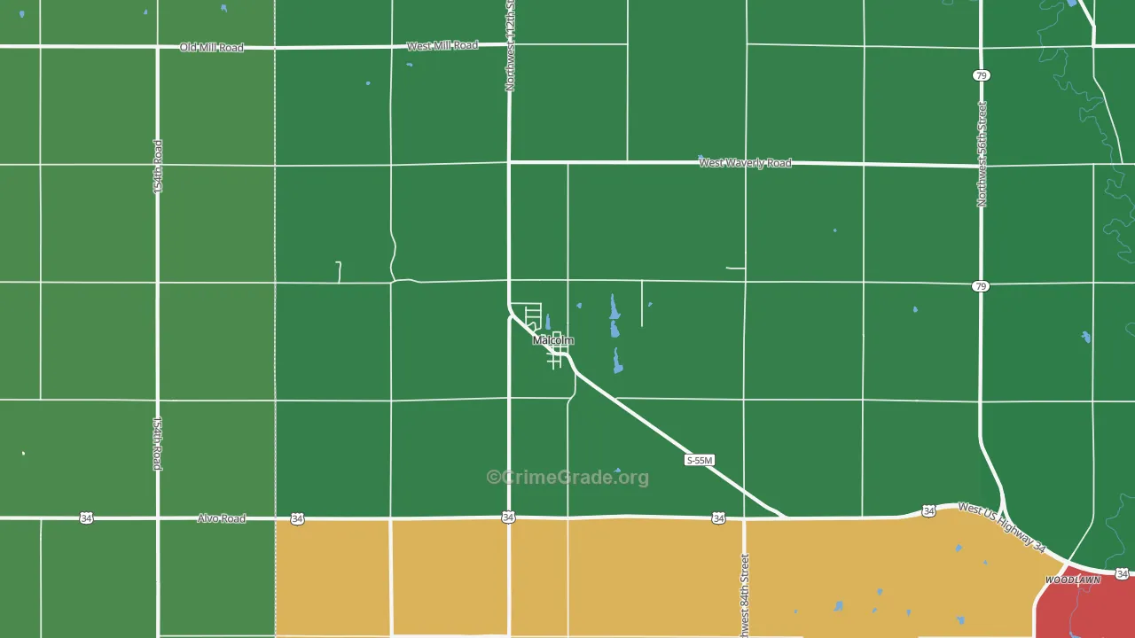 68402, NE Map of Drug-Related Crime Rates