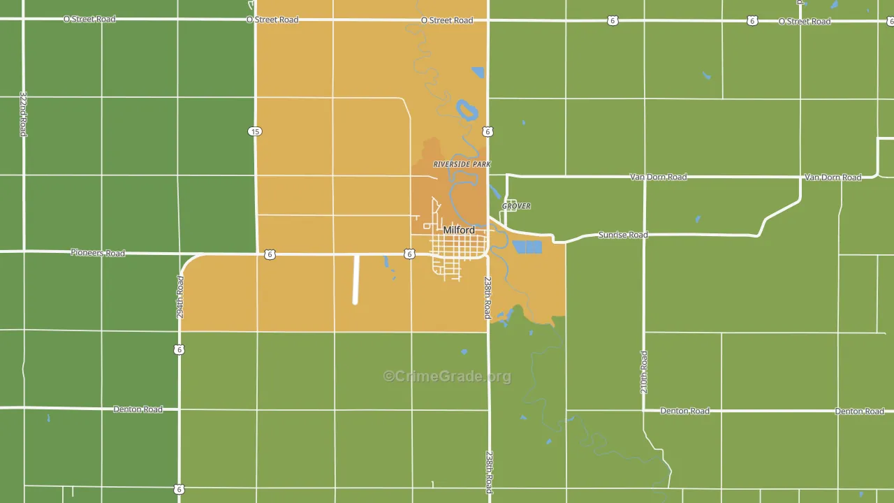 68405, NE Map of Drug-Related Crime Rates