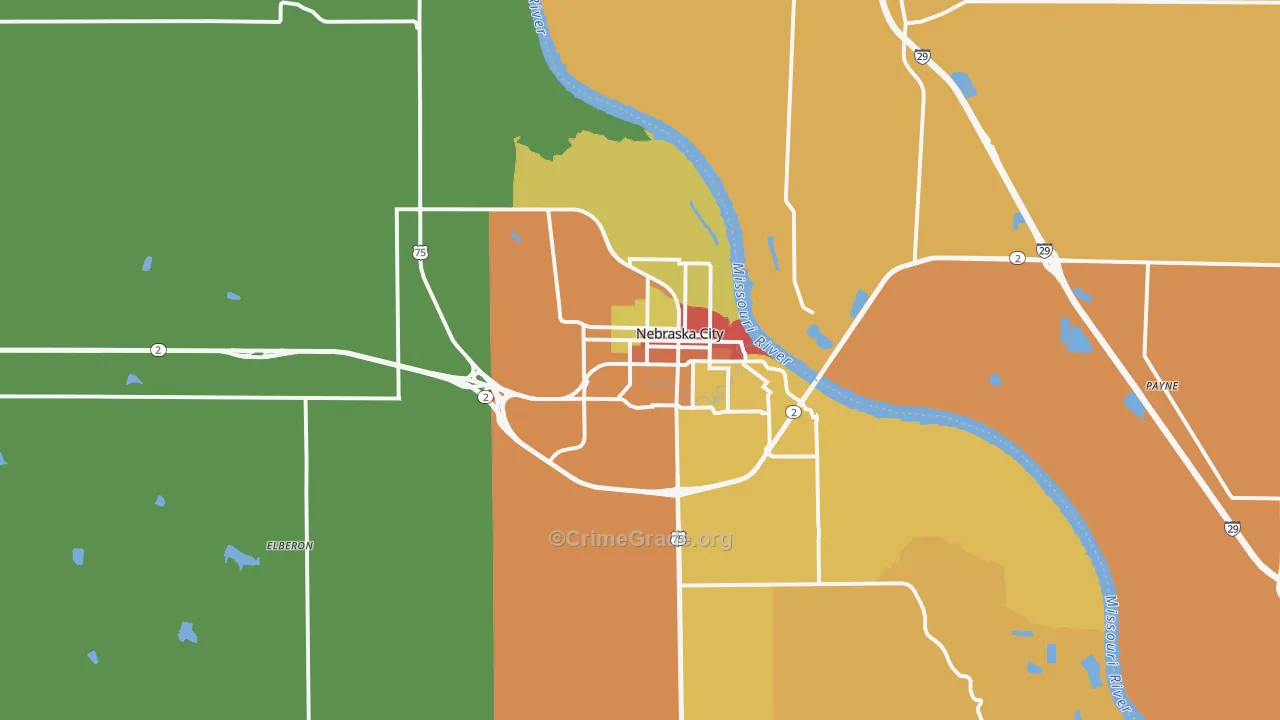 68410, NE Map of Drug-Related Crime Rates