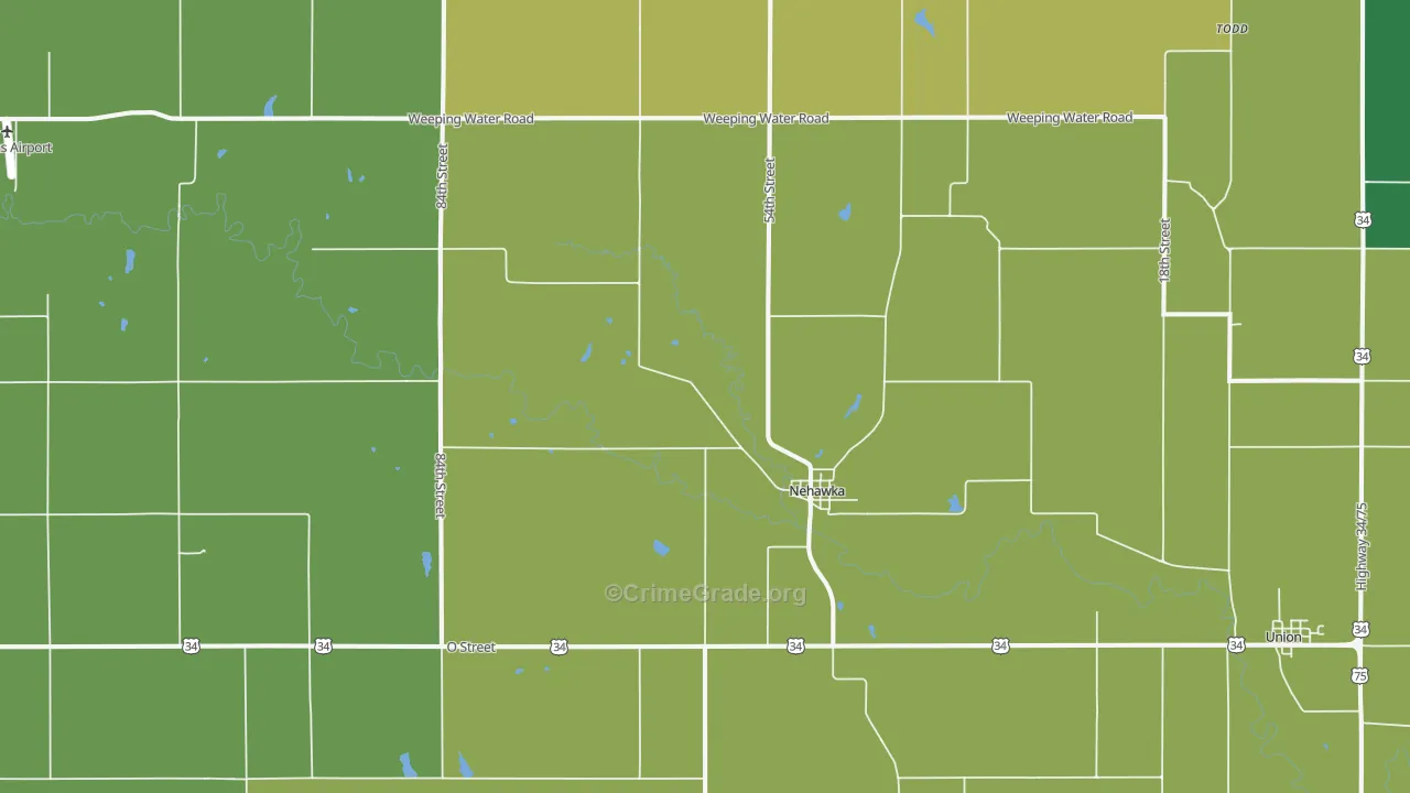 68413, NE Map of Drug-Related Crime Rates