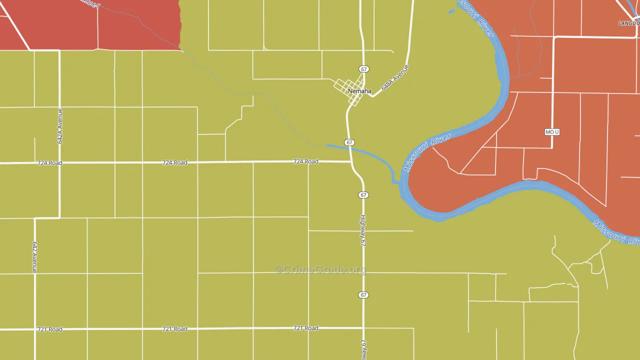 68414, NE Map of Drug-Related Crime Rates