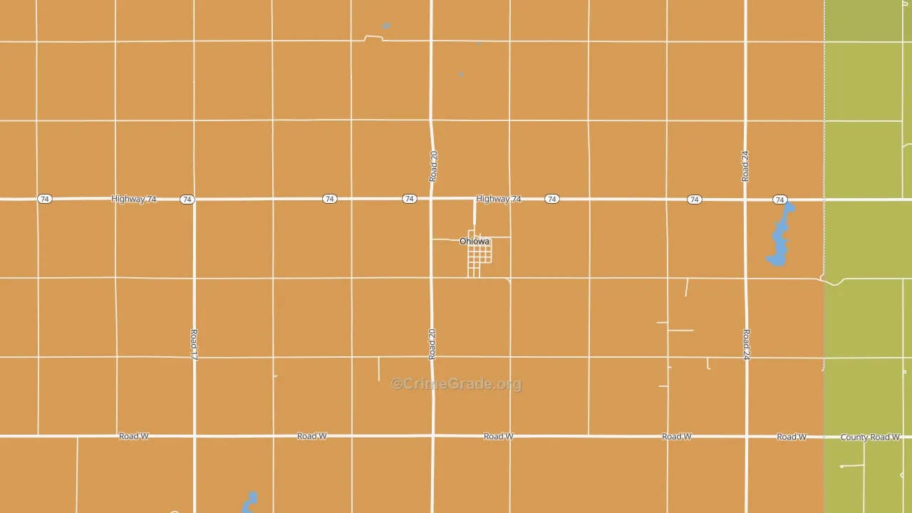 68416, NE Map of Drug-Related Crime Rates