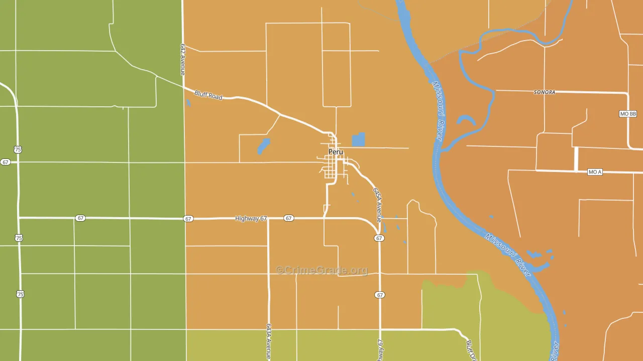 68421, NE Map of Drug-Related Crime Rates