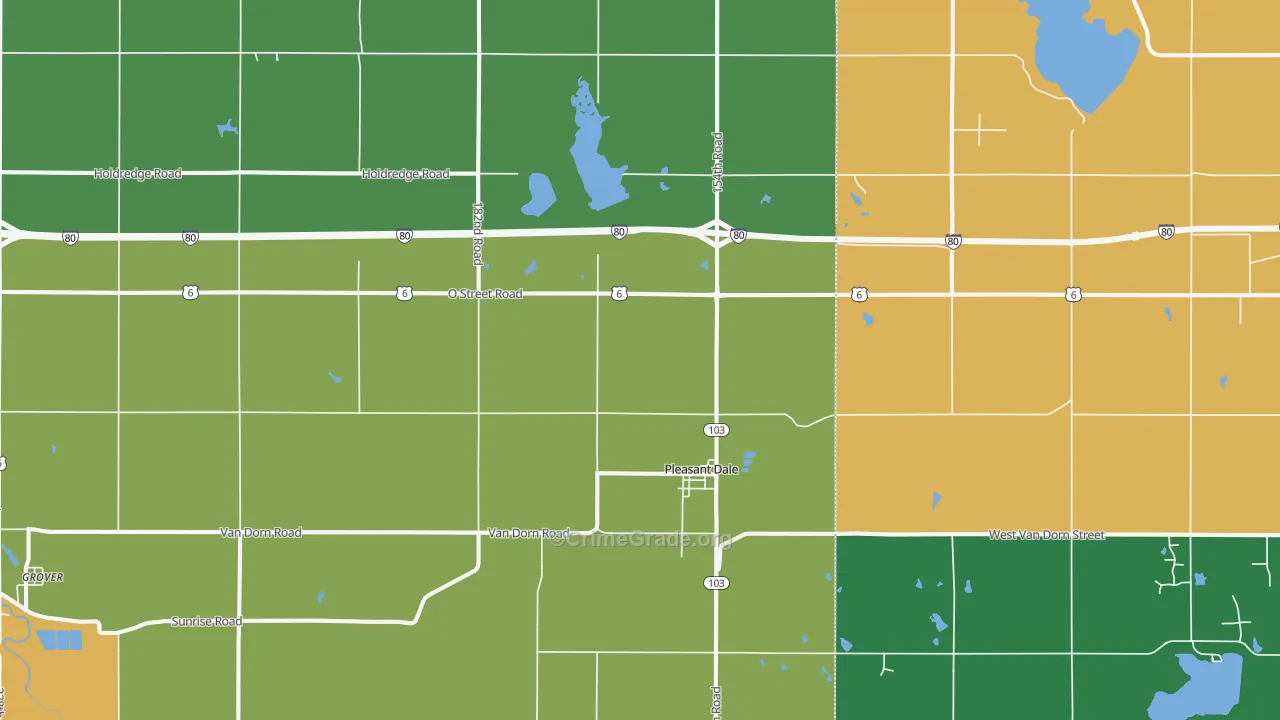 68423, NE Map of Drug-Related Crime Rates
