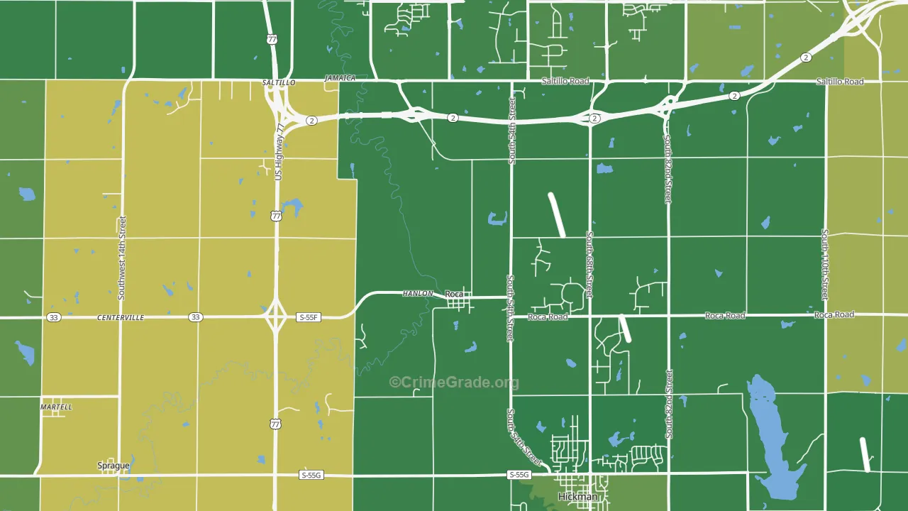 68430, NE Map of Drug-Related Crime Rates