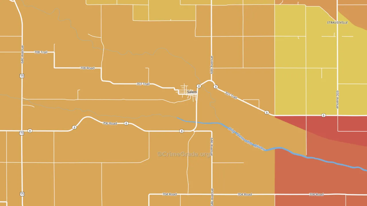 68433, NE Map of Drug-Related Crime Rates