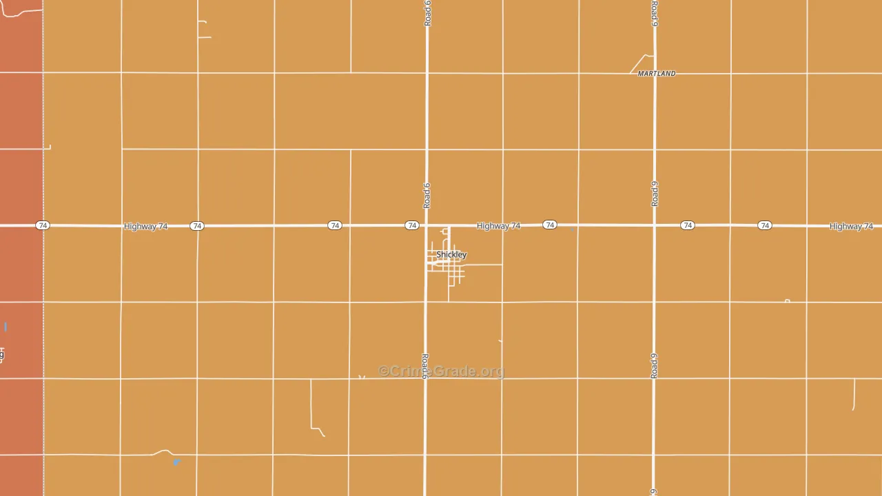 68436, NE Map of Drug-Related Crime Rates