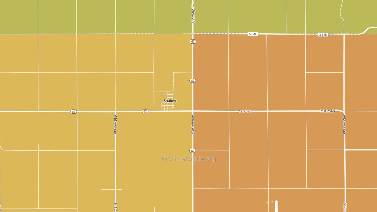 68437, NE Map of Drug-Related Crime Rates