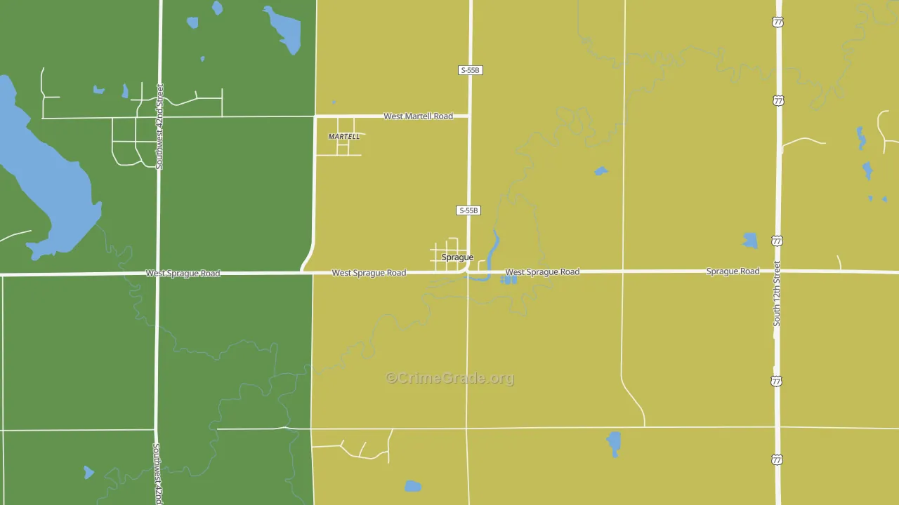 68438, NE Map of Drug-Related Crime Rates