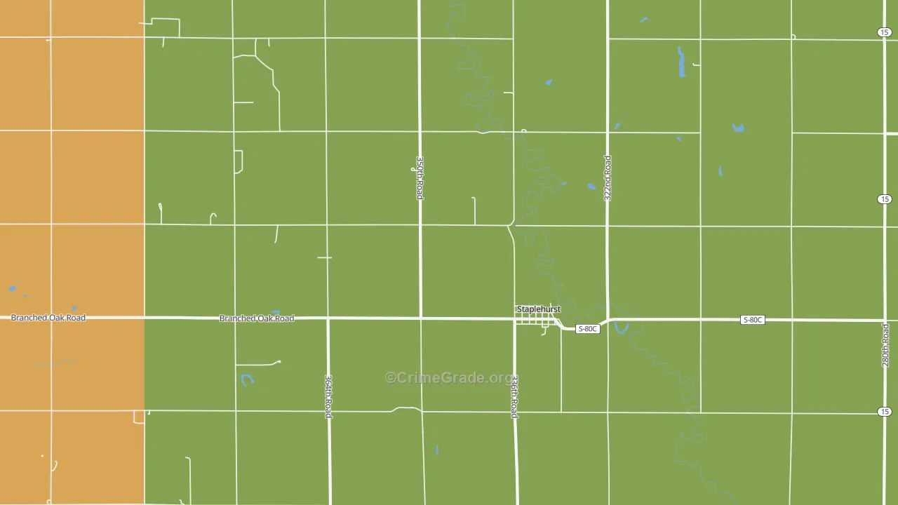 68439, NE Map of Drug-Related Crime Rates