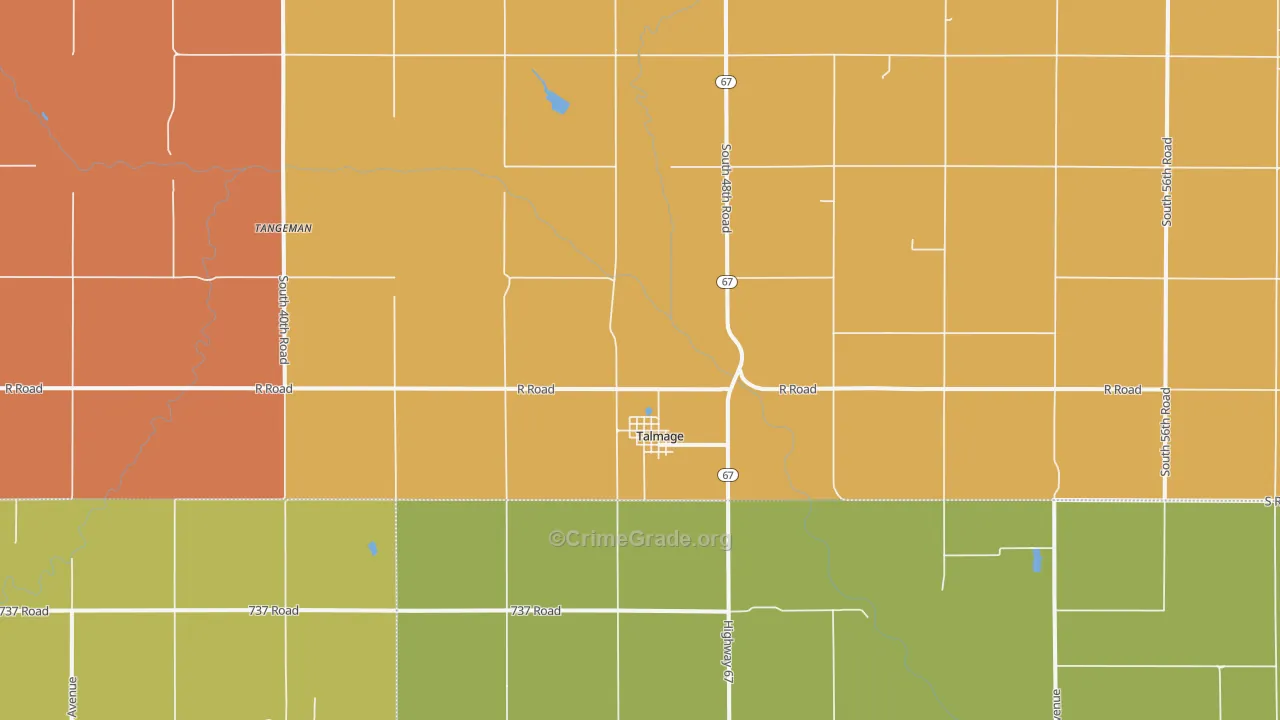 68448, NE Map of Drug-Related Crime Rates